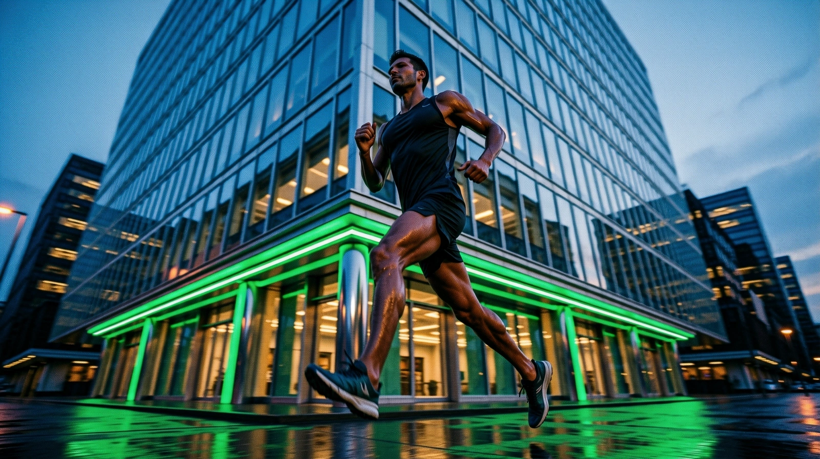 Dynamic motion in an architectural urban setting